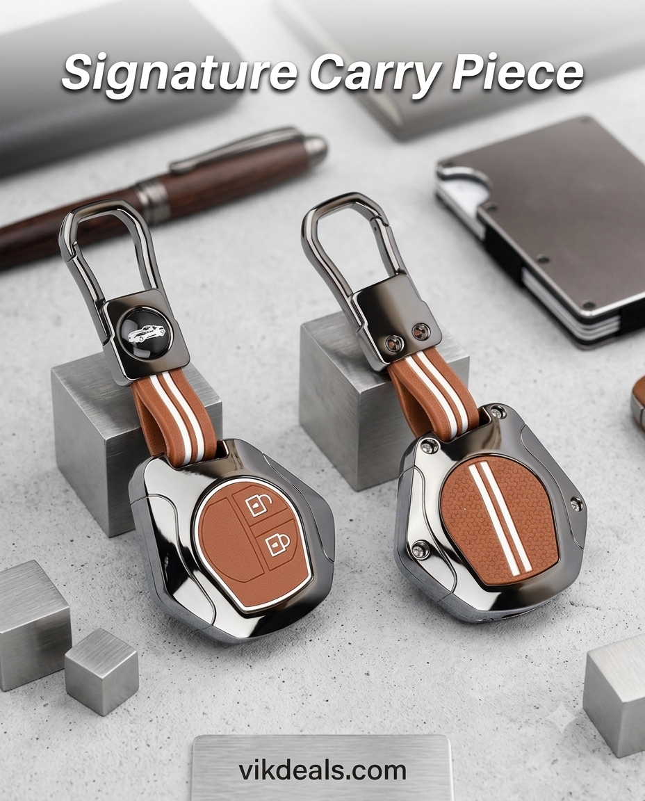 Premium Metal Key - Brown Cover