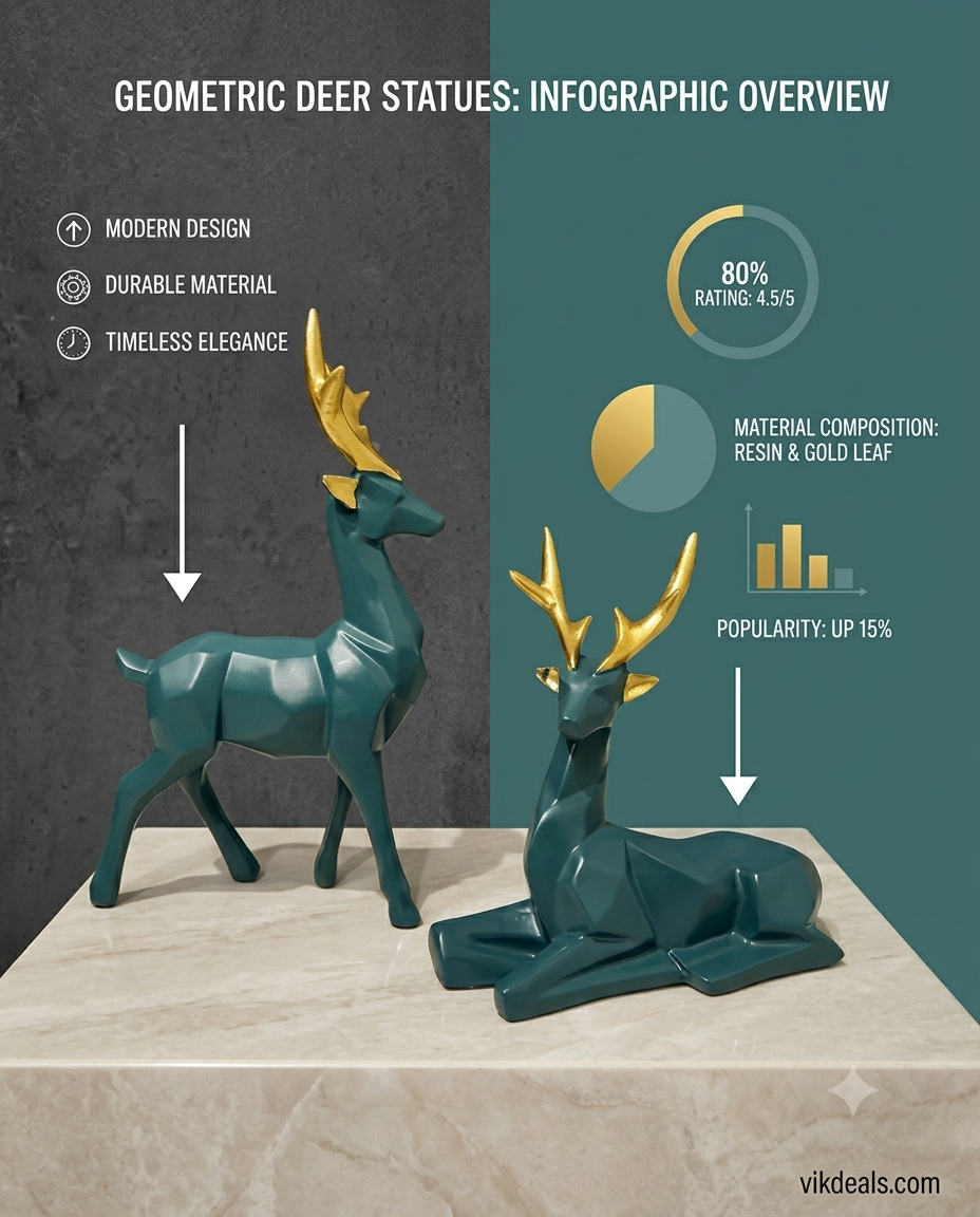 Deer Showpiece Set for Home Decoration