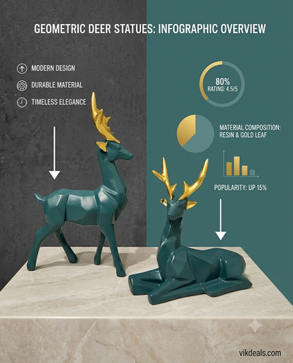 Deer Showpiece Set for Home Decoration