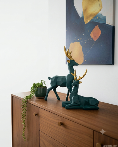 Deer Showpiece Set for Home Decoration