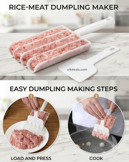 Portable, BHAJIYA MEKAR. Rice-Meat Dumplings Meatball Maker,