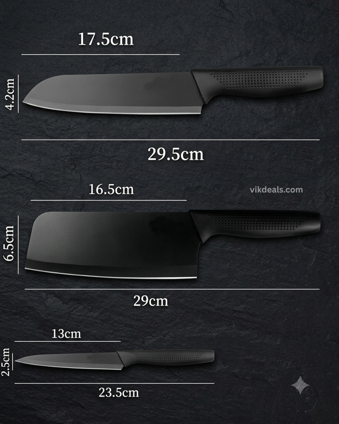 3 Pieces Professional Kitchen Knife Set,