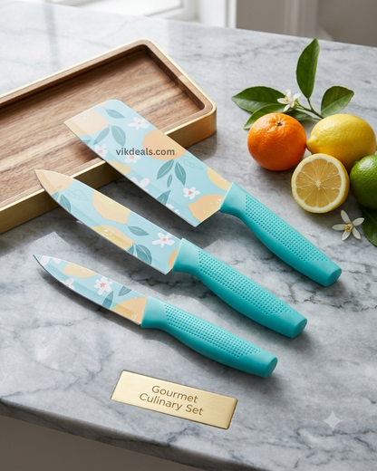 Knife Set for Kitchen Professional 3 Pieces...