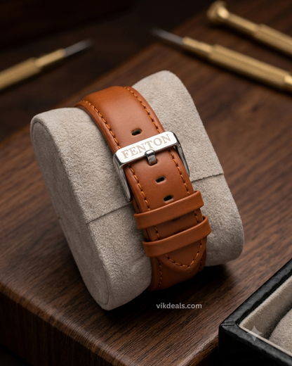 Trendy Squer Leather Belt Analog Watch - For Men