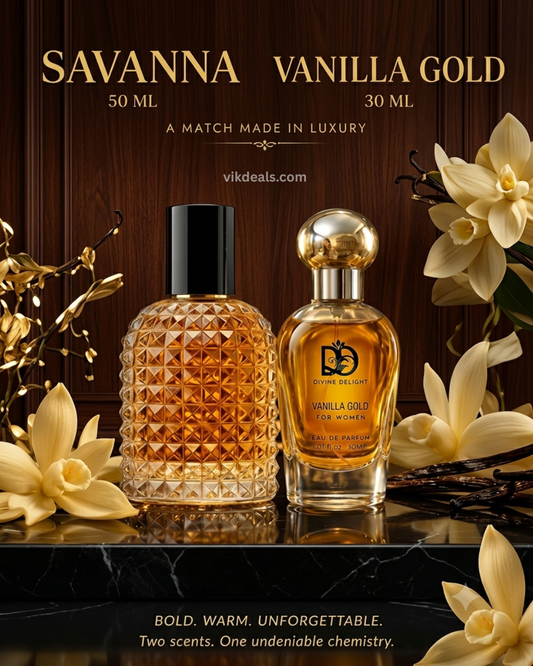 Savanna 50 ML Unisex & Vanilla 30 ML Women Perfume Combo.