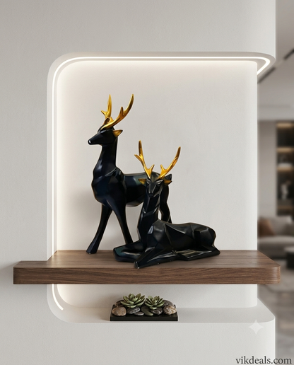 Deer Showpiece Set for Home Decoration