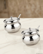 STEEL GHEE POT & Oil Container with Lid and Spoon