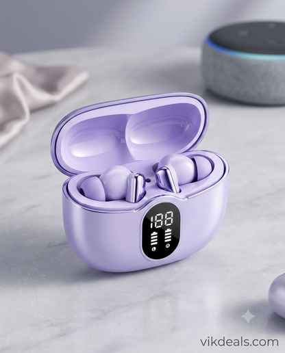 Wireless Earbuds with Dual Battery Indicator