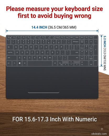 Universal Silicone Keyboard Protector Skin for 15.6 Inch Laptop