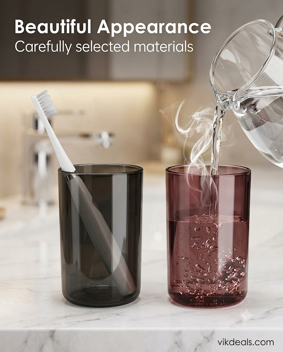 Wall Mounted Toothbrush Holder & Storage Cup