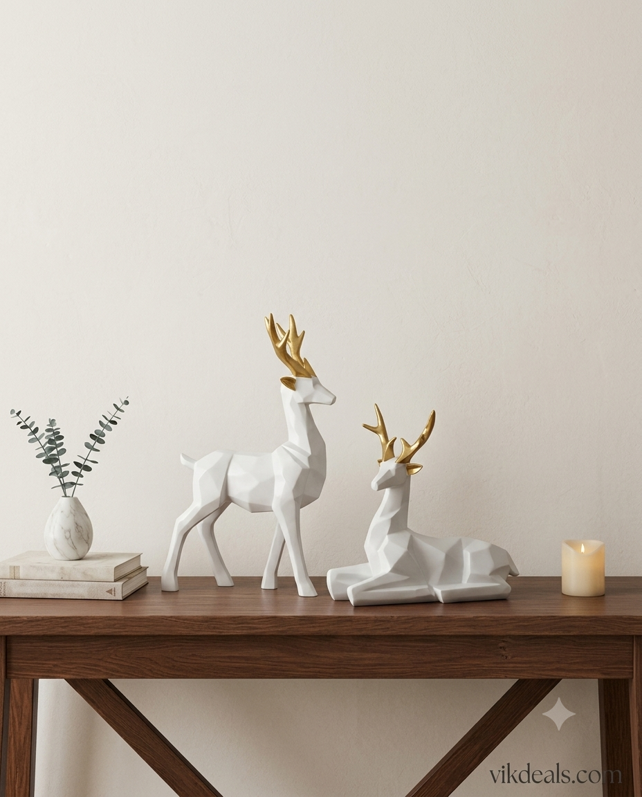 Deer Showpiece Set for Home Decoration