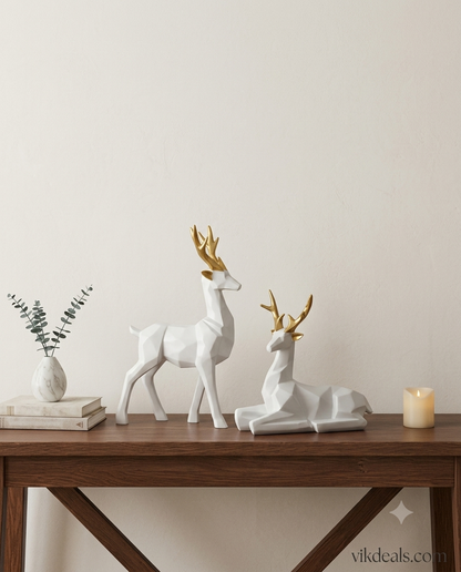 Deer Showpiece Set for Home Decoration