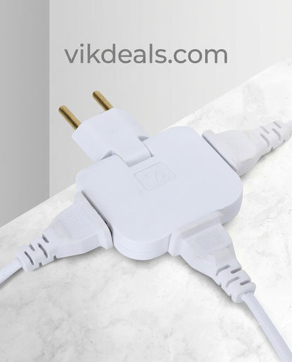 Rotating EU Converter 3 in 1 Rotatable Outlet Extender.