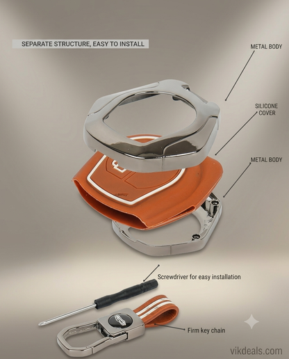 Premium Metal Key - Brown Cover